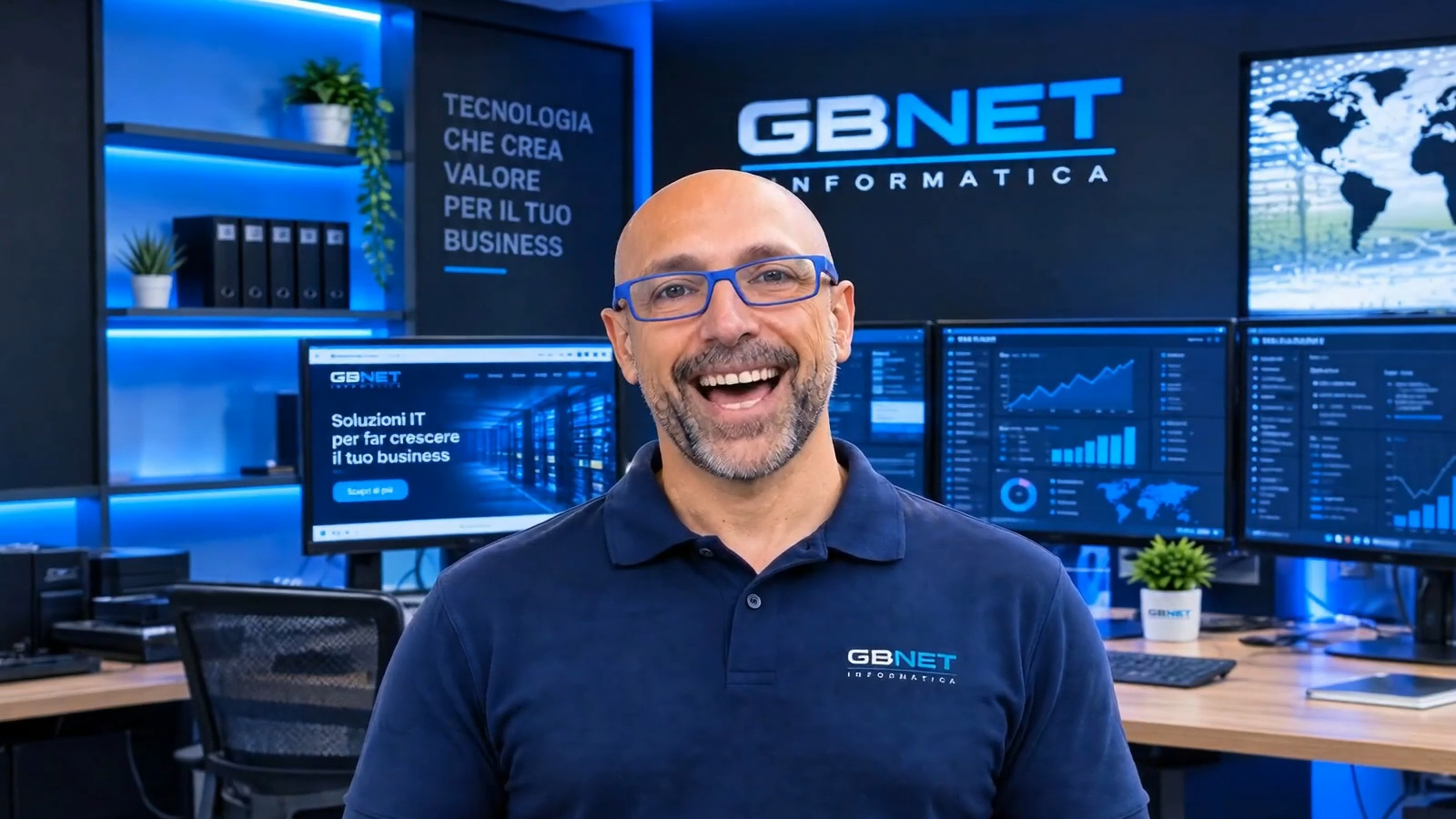 Copertina del video istituzionale GBNET con Giancarlo digitale